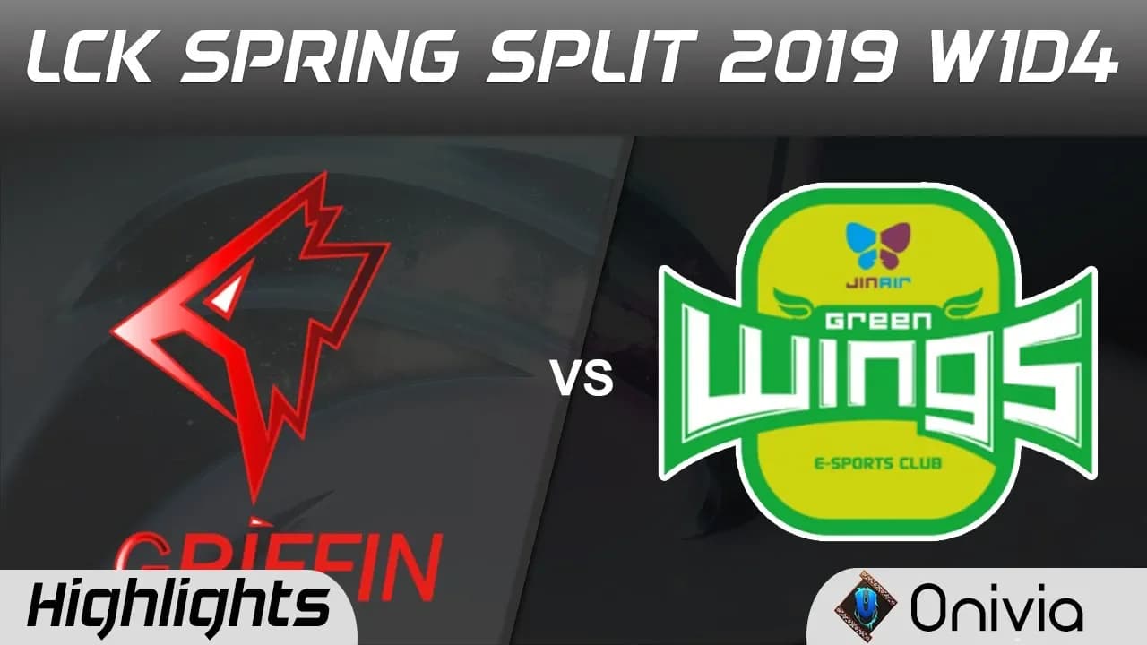 GRF vs JAG Highlights Game 1 LCK Spring 2019 W1D4 Griffin vs Jin Air Green Wing by Onivia thumbnail