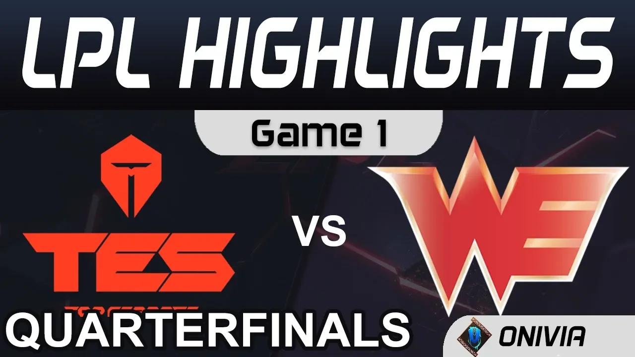 TES vs WE Highlights Game 1 Quarterfinals LPL Spring Playoffs 2020 TopEsports vs Team WE by Onivia thumbnail