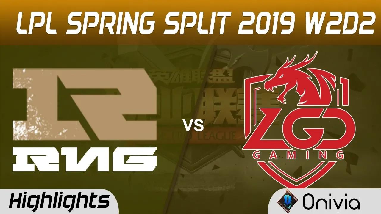 RNG vs LGD Highlights Game 1 LPL Spring 2019 W2D2 Royal Never Give up vs LGD Gaming by Onivia thumbnail