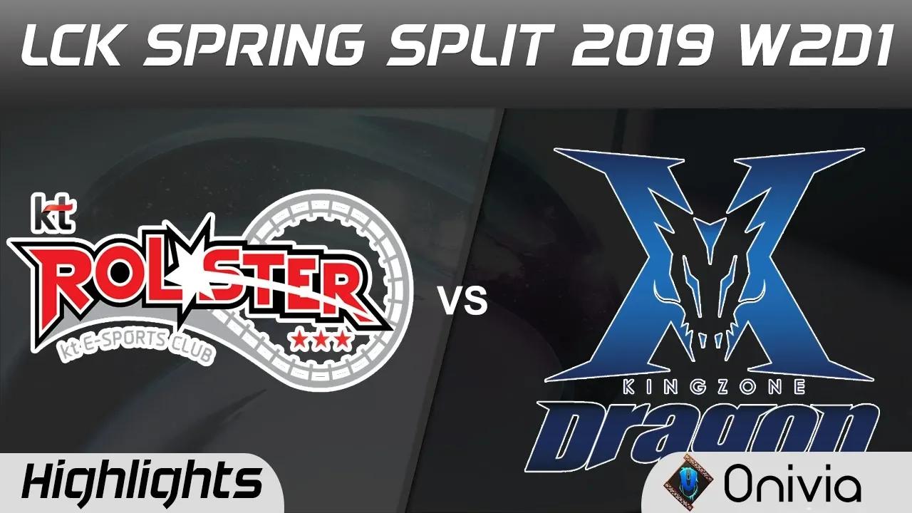 KT vs KZ Highlights Game 2 LCK Spring 2019 W2D1 KT Rolster vs KingZone DragonX by Onivia thumbnail