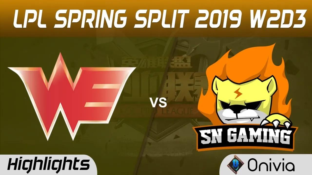 WE vs SN Highlights Game 1 LPL Spring 2019 W2D3 Team WE vs Suning by Onivia thumbnail