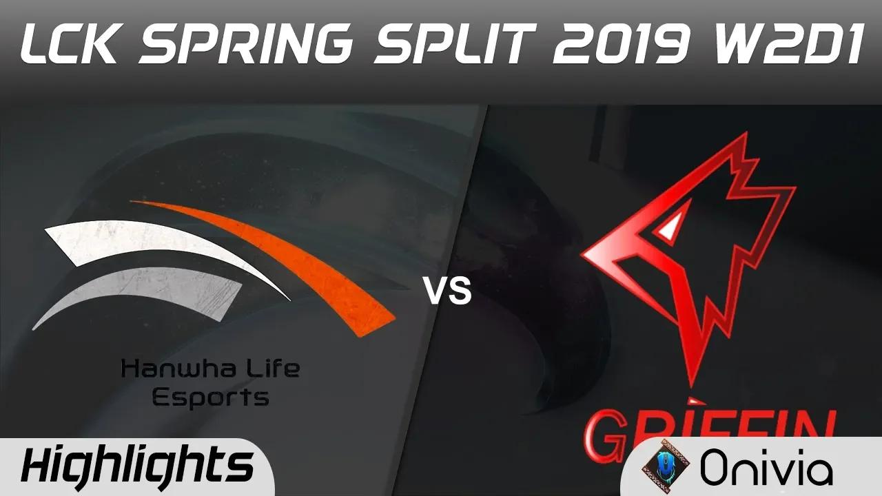 HLE vs GRF Highlights Game 1 LCK Spring 2019 W2D1 Hanwha Life Esports vs Griffin by Onivia thumbnail