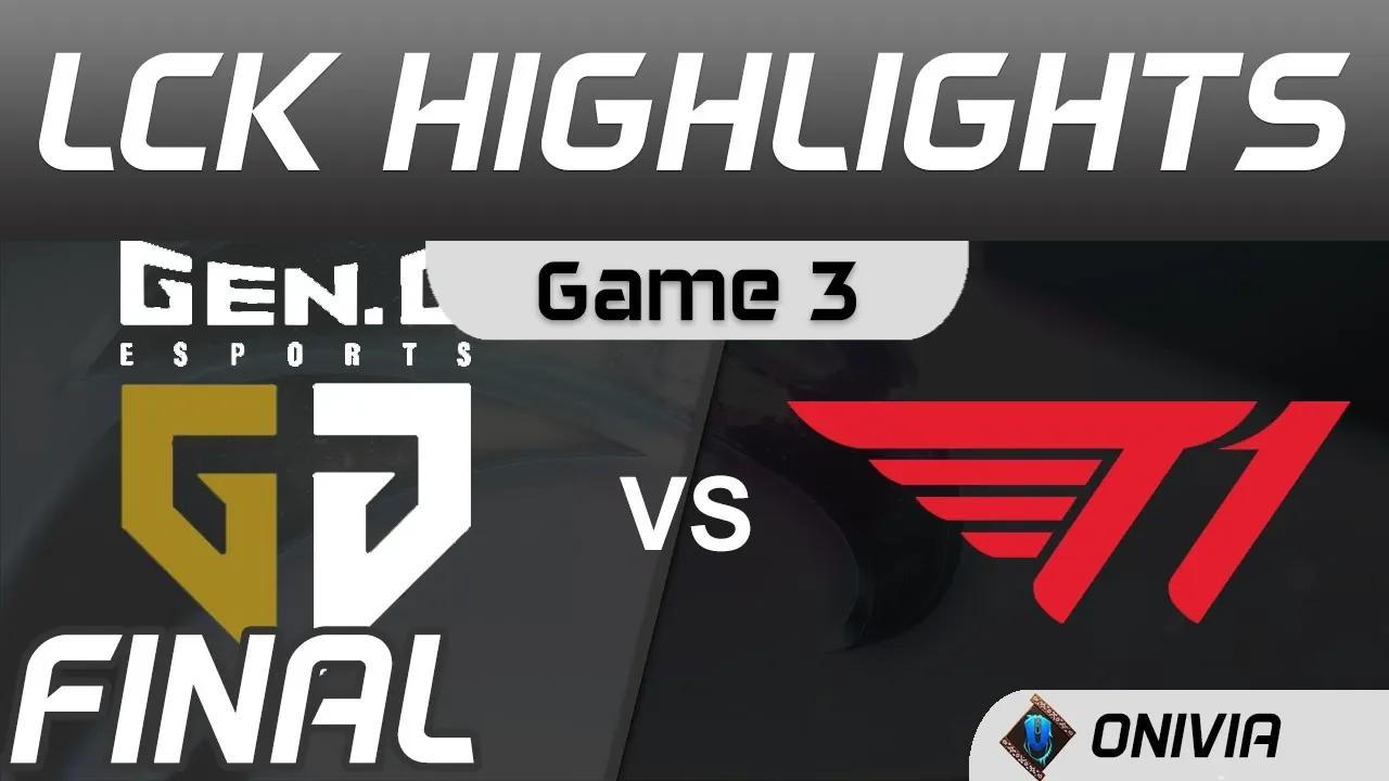 GEN vs T1 Highlights Game 3 Final LCK Spring Playoffs 2020 Gen G vs T1 by Onivia thumbnail