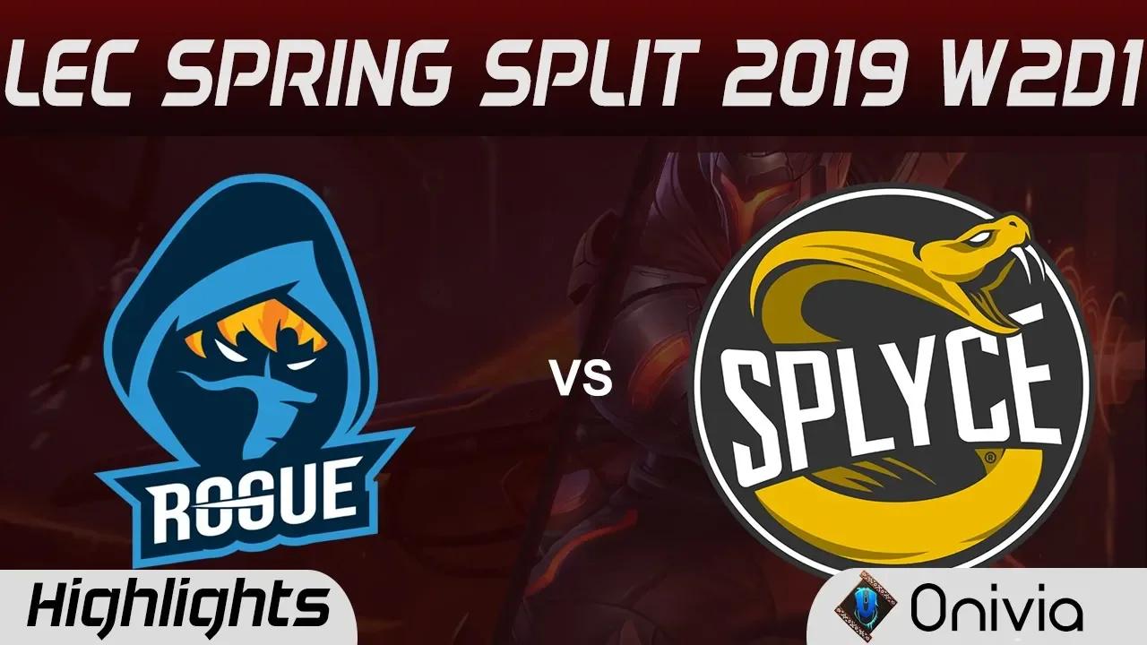 RGE vs SPY Highlights LEC Spring Split 2019 W2D1 Rogue vs Splyce By Onivia thumbnail