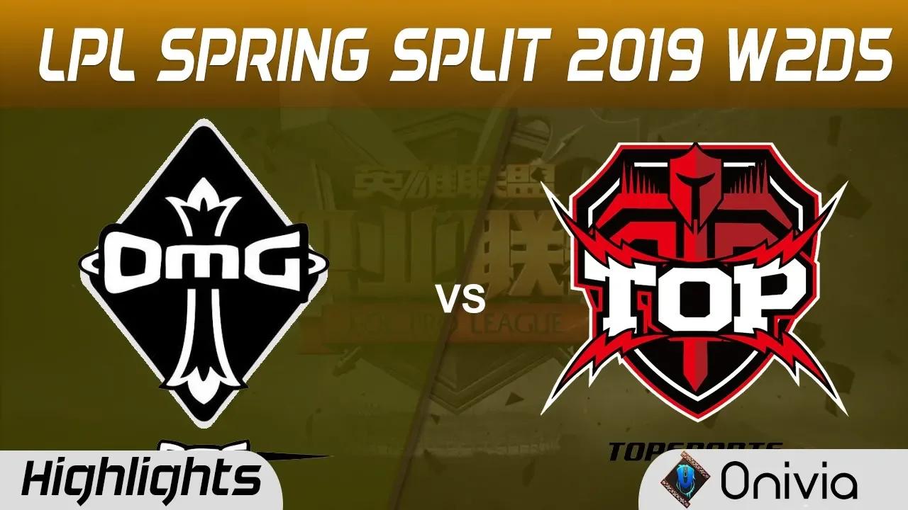 OMG vs TOP Highlights Game 1 LPL Spring 2019 W2D5 Oh My God vs Topsports Gaming by Onivia thumbnail