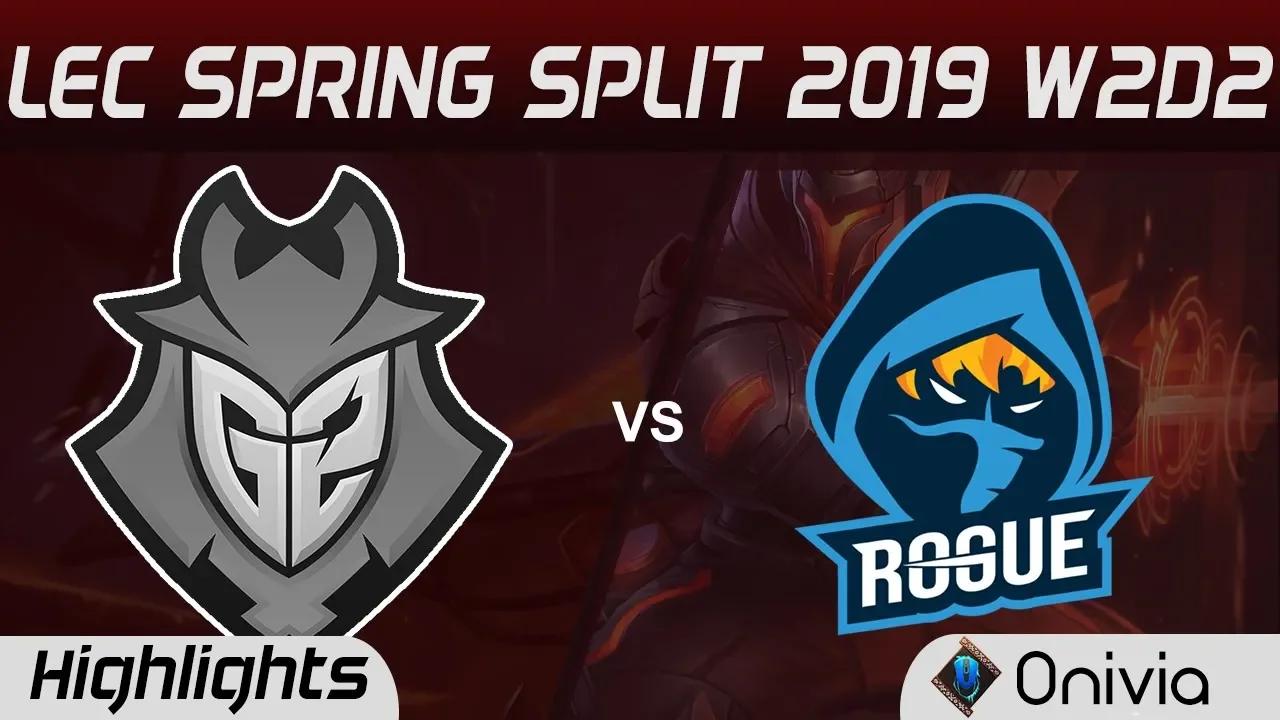 G2 vs RGE Highlights LEC Spring Split 2019 W2D2 G2 Esports vs Rogue By Onivia thumbnail