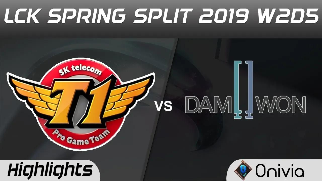 SKT vs DWG Highlights Game 1 LCK Spring 2019 W2D5 SK Telecom T1 vs Damwon Gaming by Onivia thumbnail