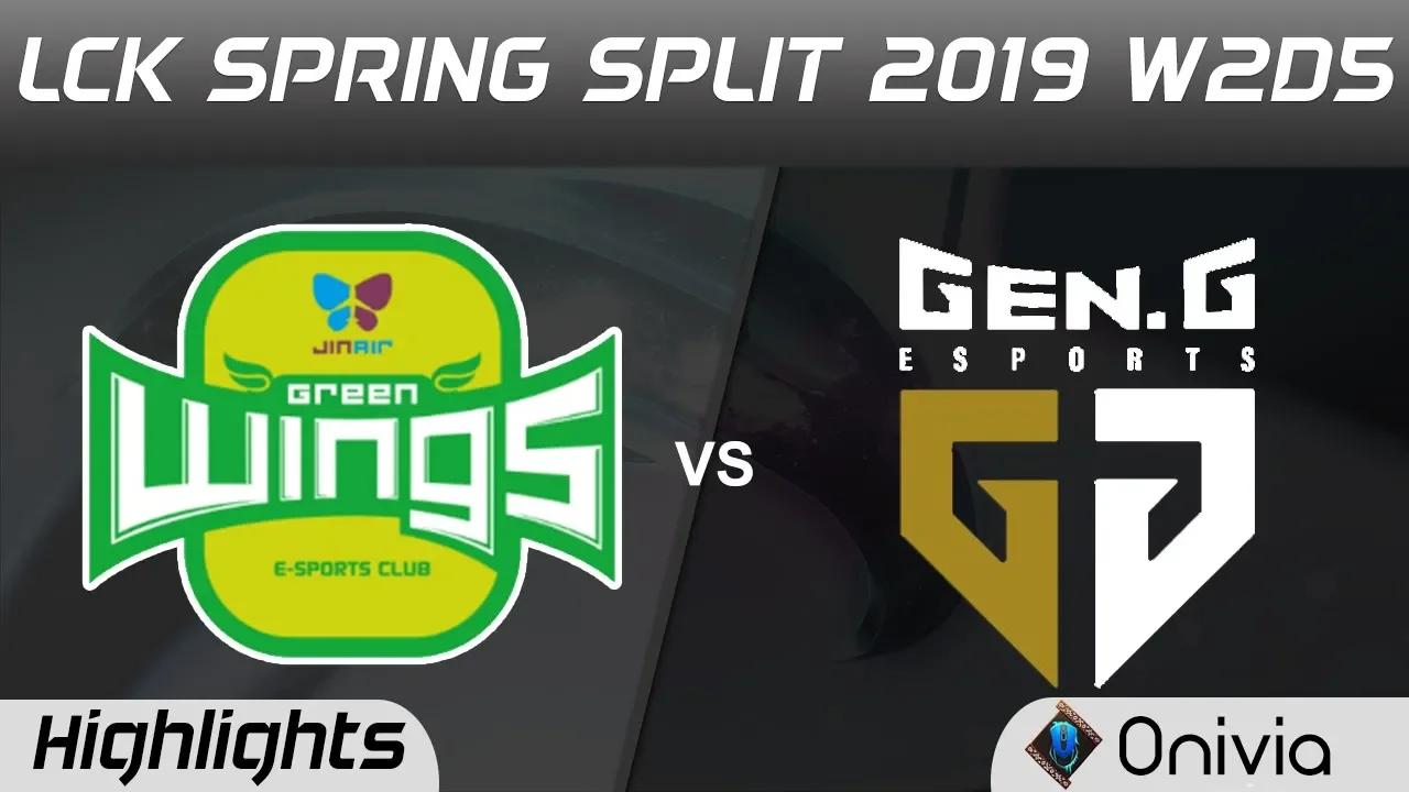 JAG vs GEN Highlights Game 3 LCK Spring 2019 W2D5 Jin Air Green Wings vs Gen G by Onivia thumbnail