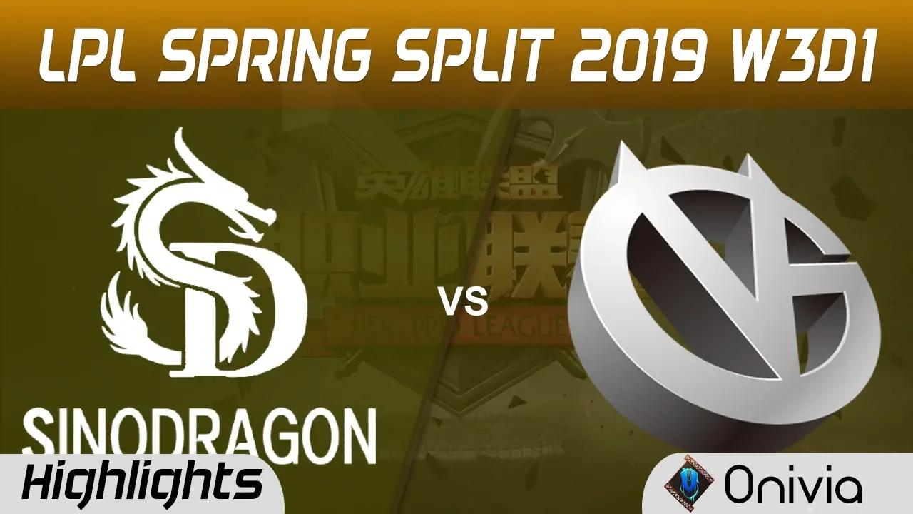 SDG vs VG Highlights Game 1 LPL Spring 2019 W3D1 SinoDragon vs Vici Gaming by Onivia thumbnail