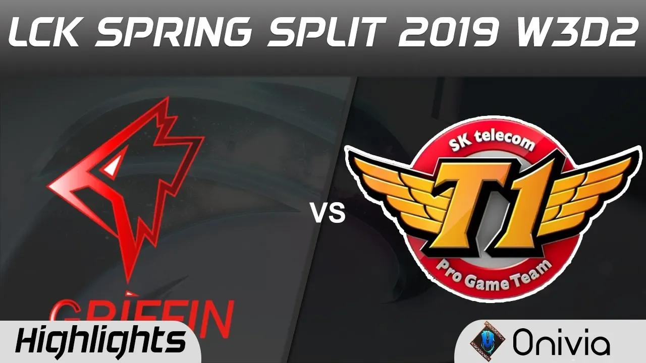 GRF vs SKT Highlights Game 1 LCK Spring 2019 W3D2 Griffin vs SK Telecom T1 by Onivia thumbnail