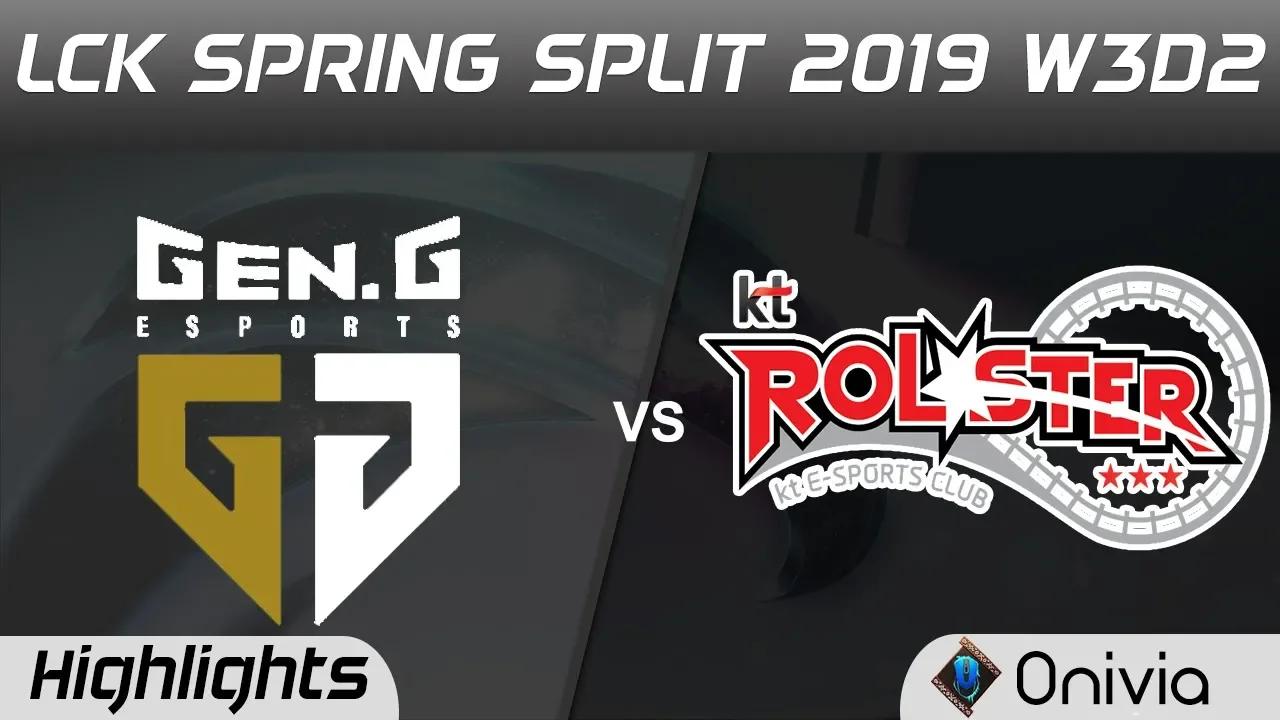 GEN vs KT Highlights Game 1 LCK Spring 2019 W3D2 Gen G Esports vs KT Rolster by Onivia thumbnail