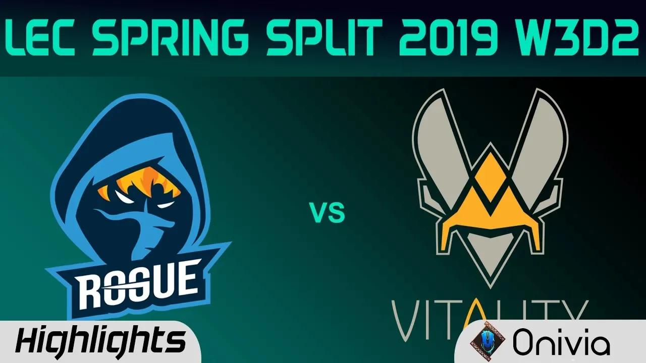 RGE vs VIT Highlights LEC Spring Split 2019 W3D2 Rogue vs Team Vitality By Onivia thumbnail