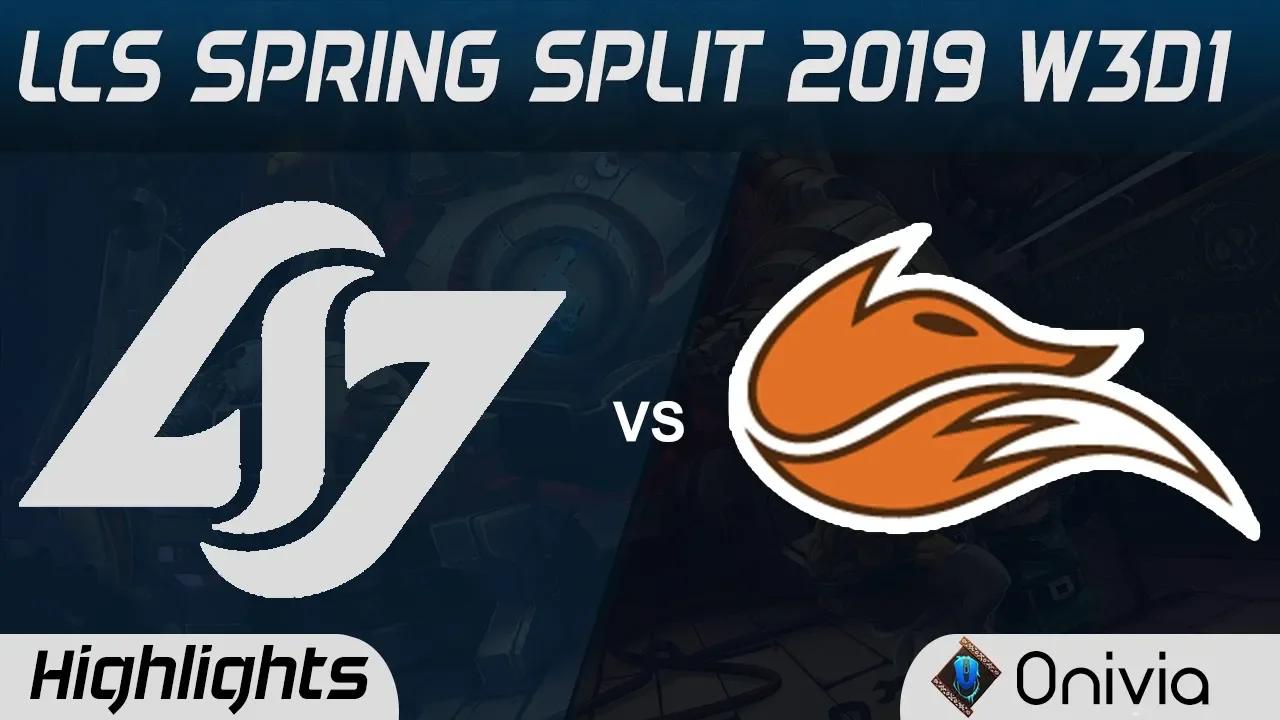 CLG vs FOX Highlights LCS Spring Split 2019 W3D1 Counter Logic Gaming vs Echo Fox by Onivia thumbnail