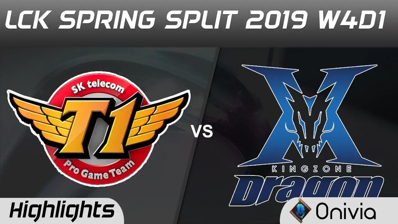 SKT vs KZ Highlights Game 1 LCK Spring 2019 W4D1 SK Telecom T1 vs KingZone DragonX by Onivia thumbnail