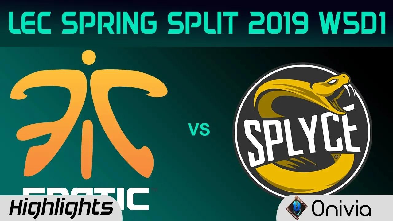 FNC vs SPY Highlights LEC Spring Split 2019 W5D1 Fnatic vs Splyce By Onivia thumbnail