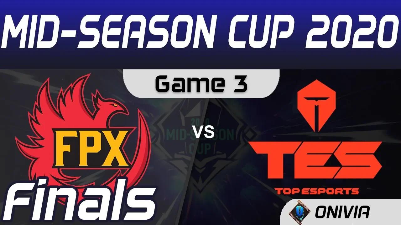 FPX vs TES Highlights Game 3 Day 4 Mid Season Cup 2020 Finals FunPlus Phoenix vs Top Esports by Oniv thumbnail