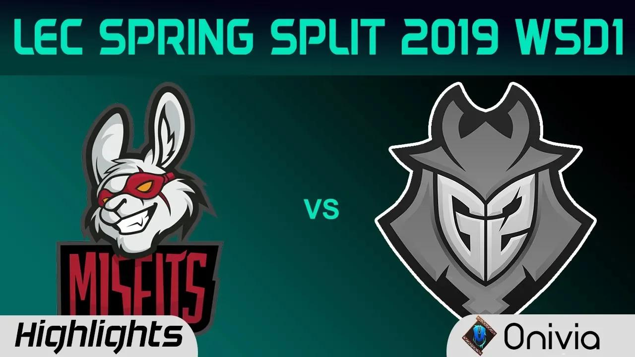 MSF vs G2 Highlights LEC Spring Split 2019 W5D1 Misfits Gaming vs G2 Esports By Onivia thumbnail