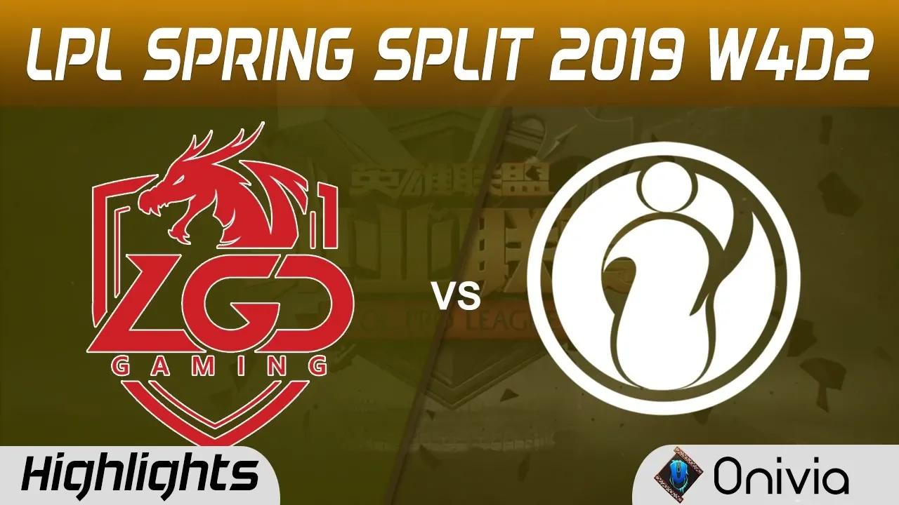 LGD vs IG Highlights Game 1 LPL Spring 2019 W4D2 LGD Gaming vs Invictus Gaming by Onivia thumbnail