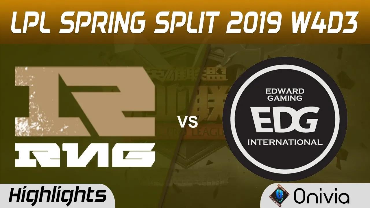 RNG vs EDG Highlights Game 1 LPL Spring 2019 W4D3 Royal Never Give Up vs Edward Gaming by Onivia thumbnail