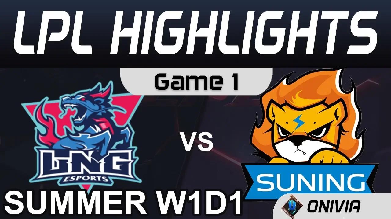 LNG vs SN Highlights Game 1 LPL Summer Season 2020 W1D1 LNG Esports vs Suning by Onivia thumbnail