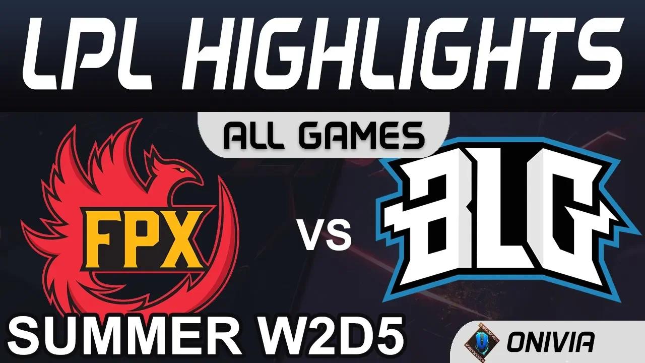 FPX vs BLG Highlights ALL GAMES LPL Summer Season 2020 W2D5 FunPlus Phoenix vs Bilibili Gaming by On thumbnail