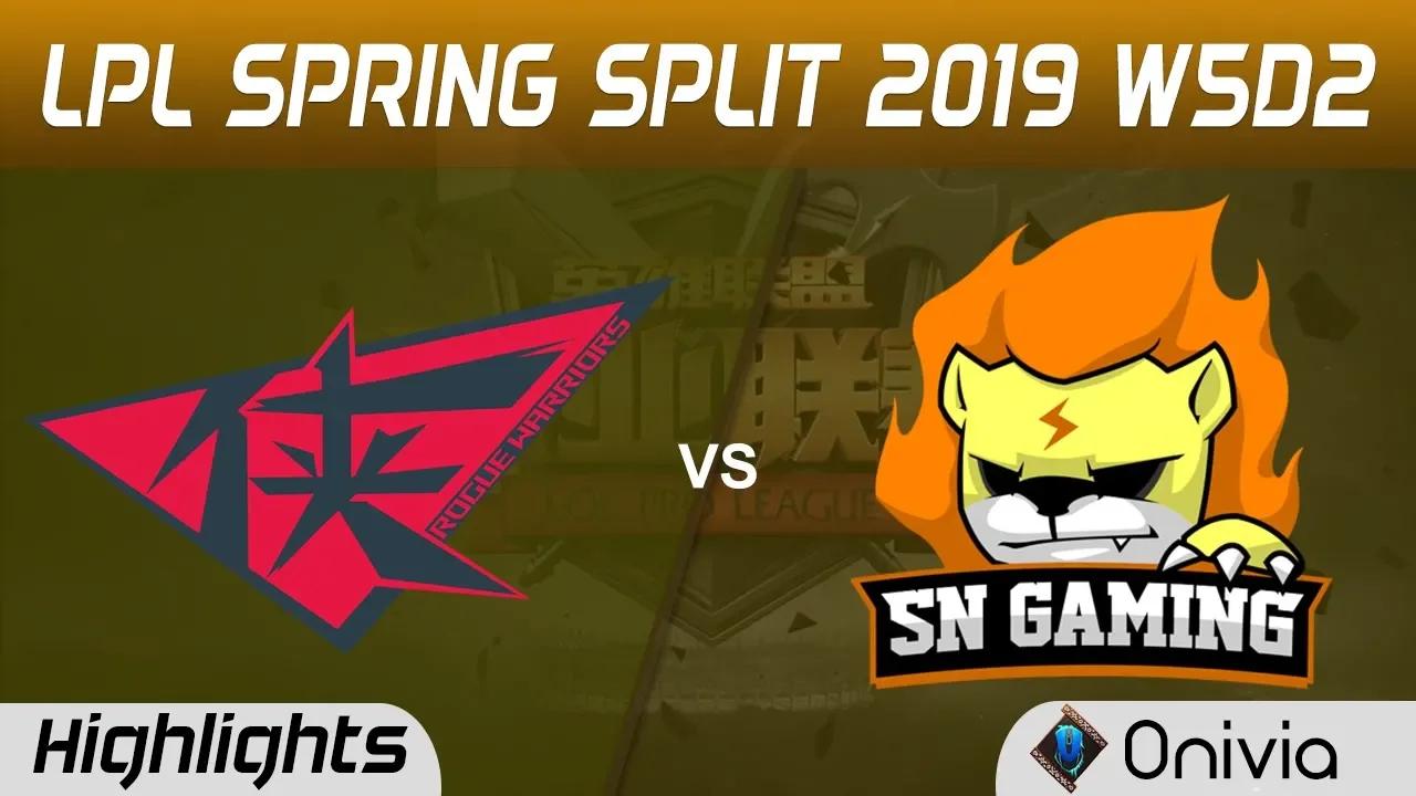 RW vs SN Highlights Game 1 LPL Spring 2019 W5D2 Rouge Warriors vs Sunning Gaming by Onivia thumbnail