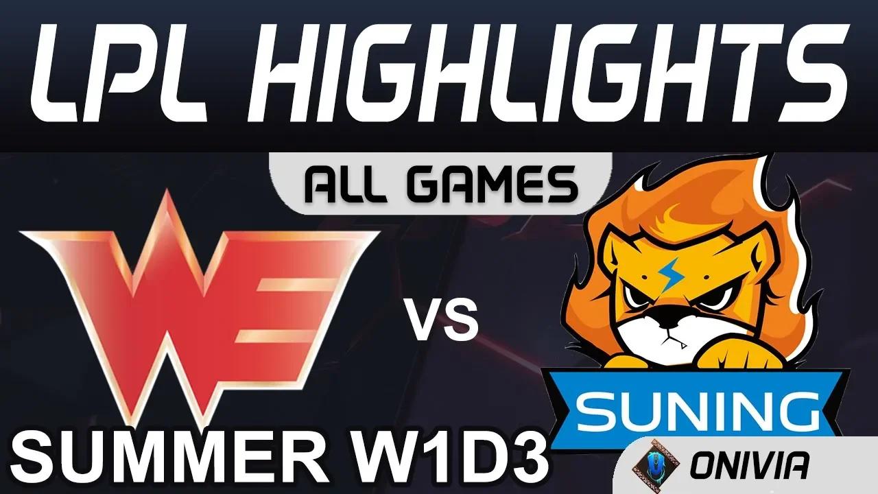 WE vs SN Highlights ALL GAMES LPL Summer Season 2020 W1D3 Team WE vs Suning by Onivia thumbnail