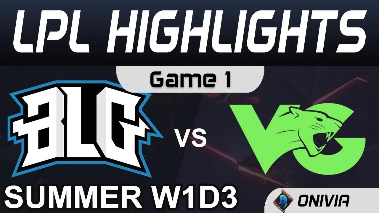 BLG vs VG Highlights Game 1 LPL Summer Season 2020 W1D3 Bilibili Gaming vs Vici Gaming by Onivia thumbnail