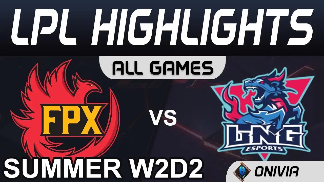 FPX vs LNG Highlights ALL GAMES LPL Summer Season 2020 W2D2 FunPlus Phoenix vs LNG Esports by Onivia thumbnail