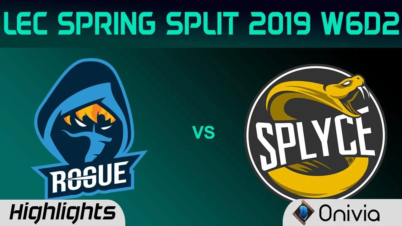 RGE vs SPY Highlights LEC Spring Split 2019 W6D2 Rogue vs Splyce By Onivia thumbnail