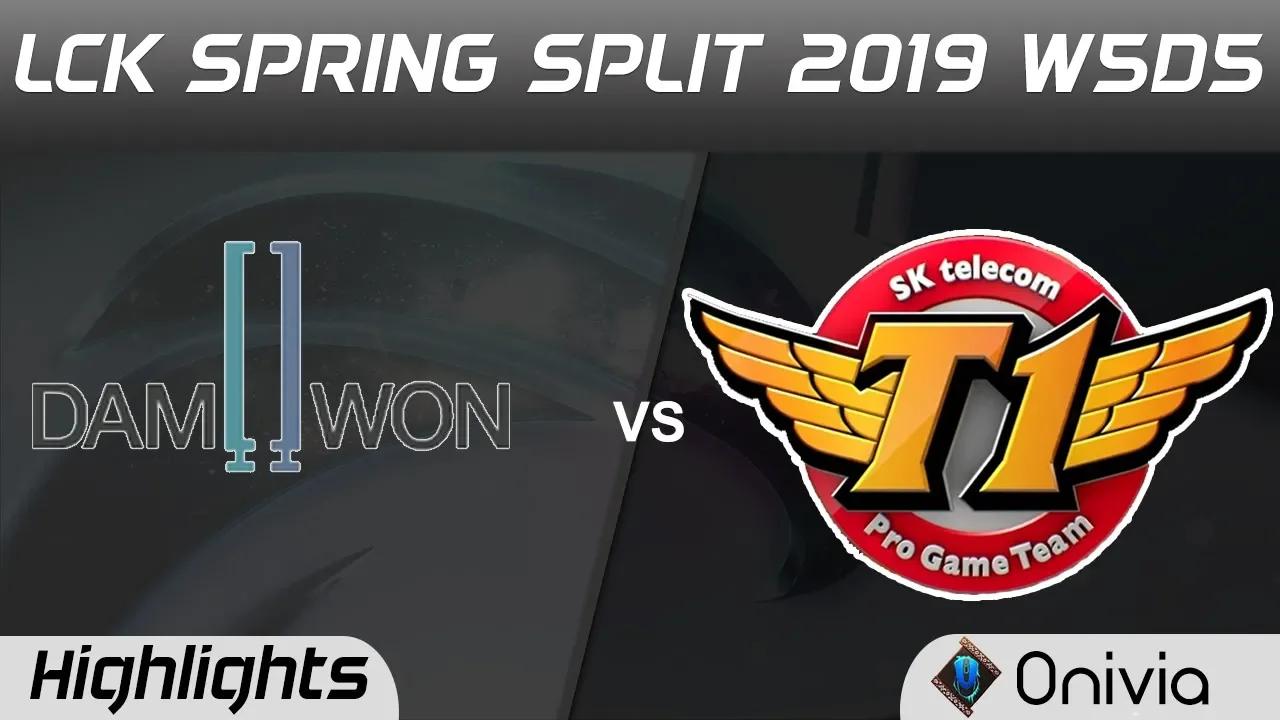 DWG vs SKT Highlights Game 1 LCK Spring 2019 W5D5 DAMWON Gaming vs SK Telecom T1 by Onivia thumbnail