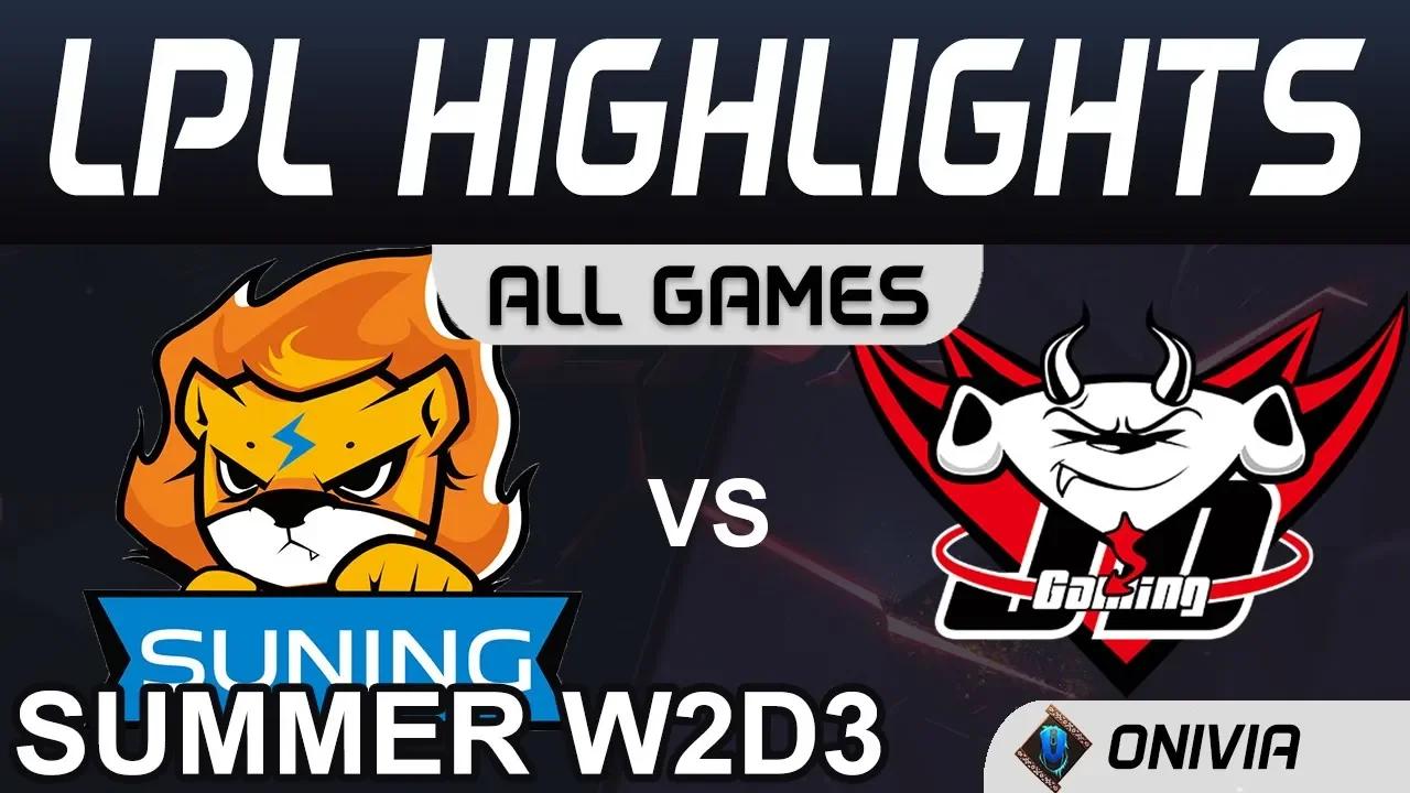 SN vs JDG Highlights ALL GAMES LPL Summer Season 2020 W2D3 Suning vs JDG Gaming by Onivia thumbnail