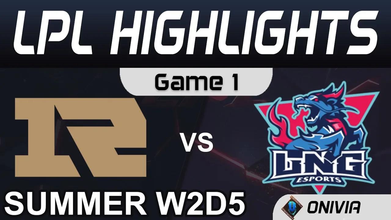 RNG vs LNG Highlights Game 1 LPL Summer Season 2020 W2D5 Royal Never Give Up vs LNG Esports by Onivi thumbnail