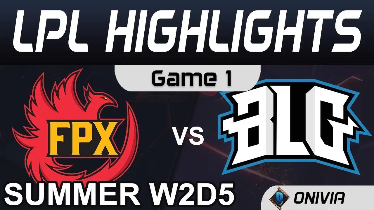 FPX vs BLG Highlights Game 1 LPL Summer Season 2020 W2D5 FunPlus Phoenix vs Bilibili Gaming by Onivi thumbnail