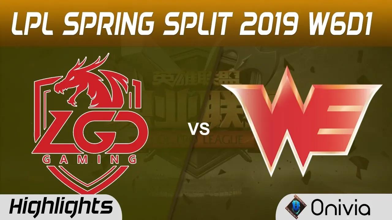 LGD vs WE Highlights Game 1 LPL Spring 2019 W6D1 LGD Gaming vs Team WE by Onivia thumbnail