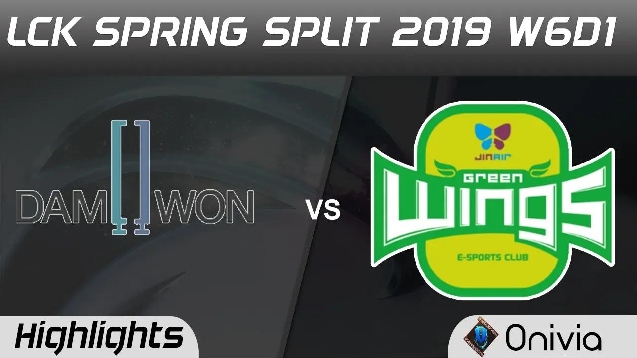 DWG vs JAG Highlights Game 1 LCK Spring 2019 W6D1 Damwon Gaming vs Jin Air GreenWings by Onivia thumbnail