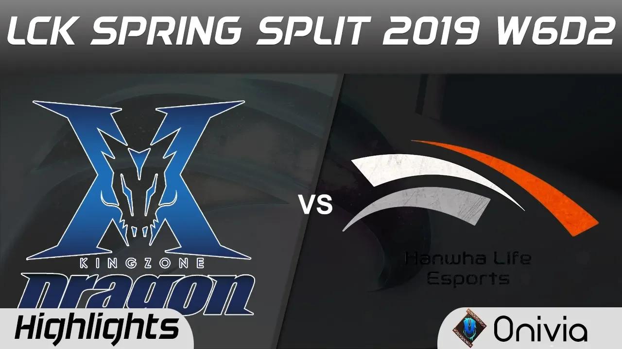 KZ vs HLE Highlights Game 1 LCK Spring 2019 W6D2 KingZone DragonX vs Hanwha Life Esports by Onivia thumbnail