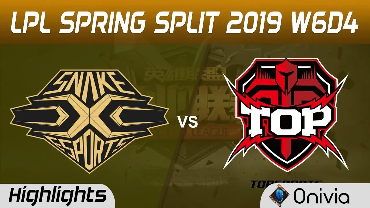 SS vs TOP Highlights Game 1 LPL Spring 2019 W6D4 Snake Esports vs Topsports Gaming by Onivia thumbnail