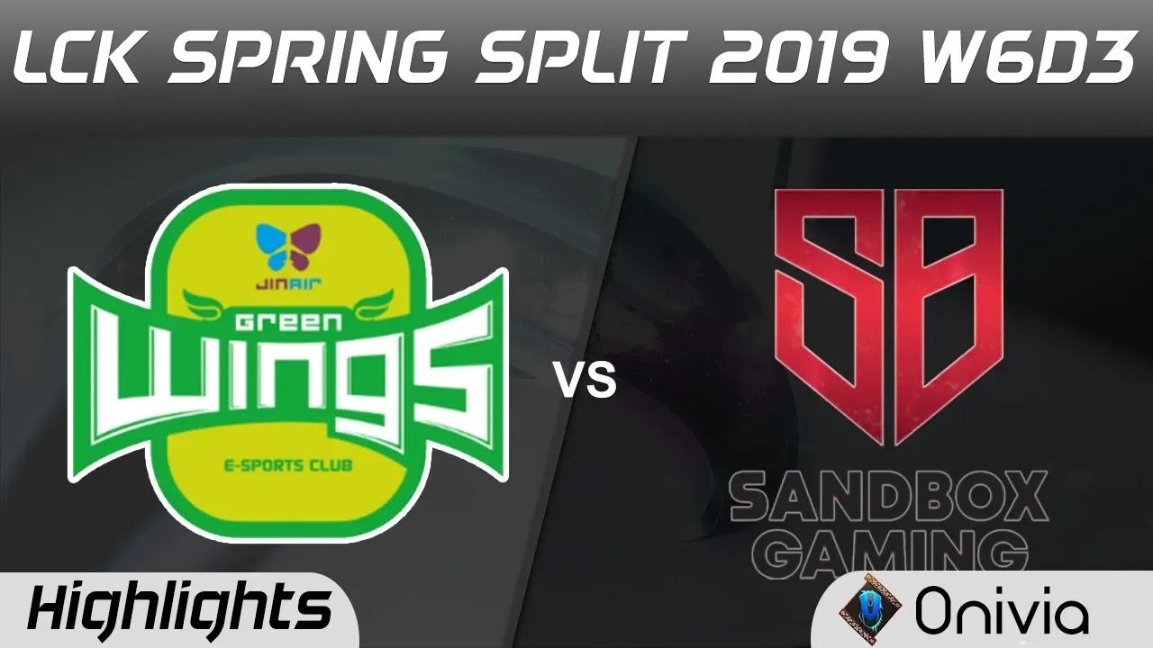 JAG vs SB Highlights Game 1 LCK Spring 2019 W6D3 Jin Air Green Wings vs SandBox Gaming by Onivia thumbnail