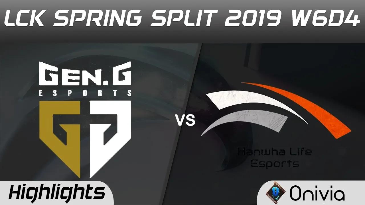 GEN vs HLE Highlights Game 1 LCK Spring 2019 W6D4 Gen G vs Hanwha Life Esports by Onivia thumbnail