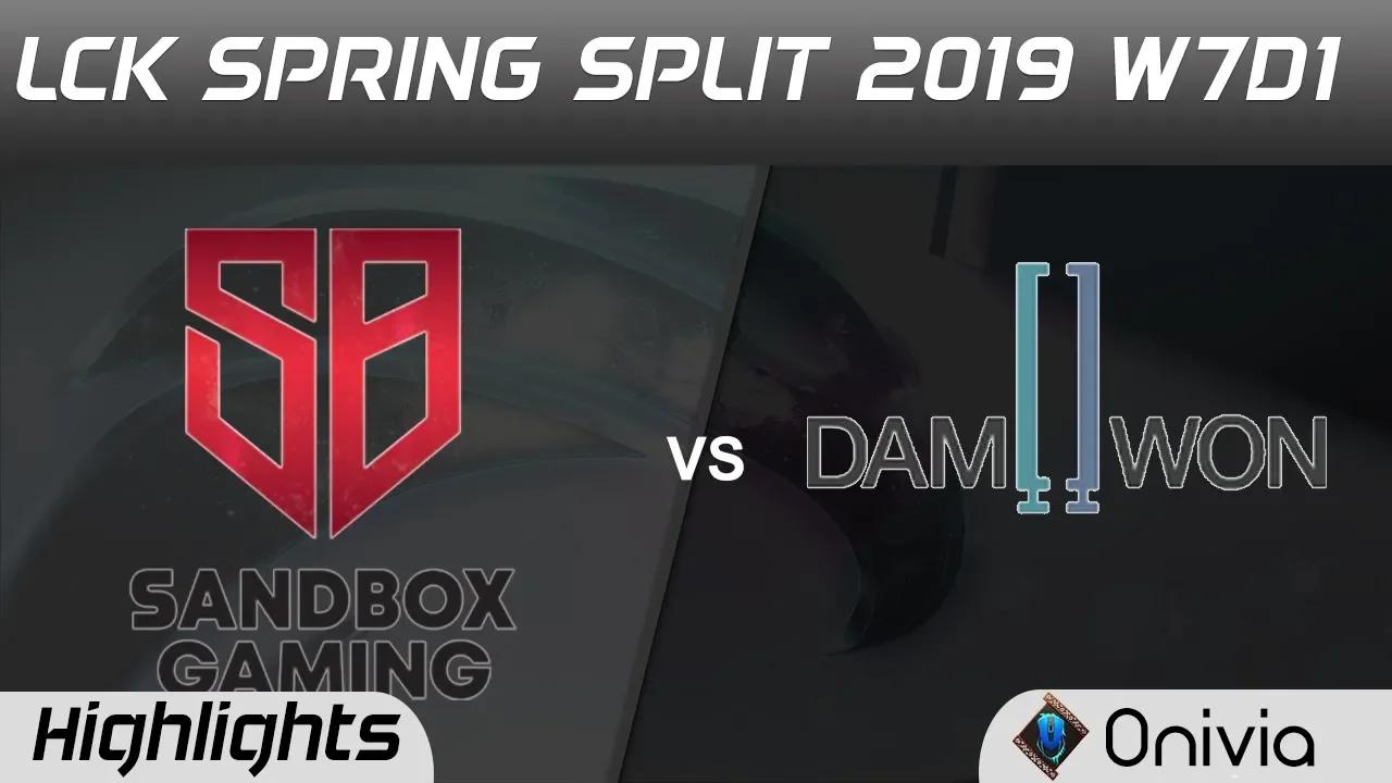 SB vs DWG Highlights Game 2 LCK Spring 2019 W7D1 SandBox Gaming vs Damwon Gaming by Onivia thumbnail