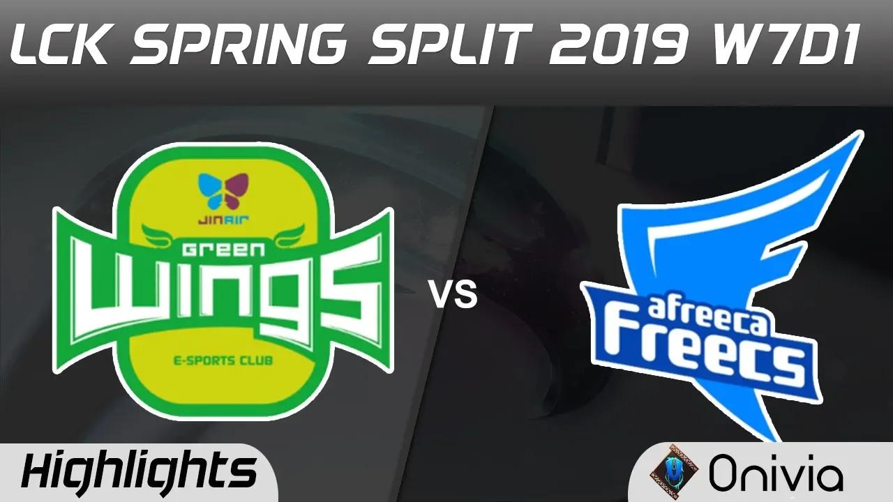 JAG vs AF Highlights Game 1 LCK Spring 2019 W7D1 Jin Air GreenWings vs Afreeca Freecs by Onivia thumbnail