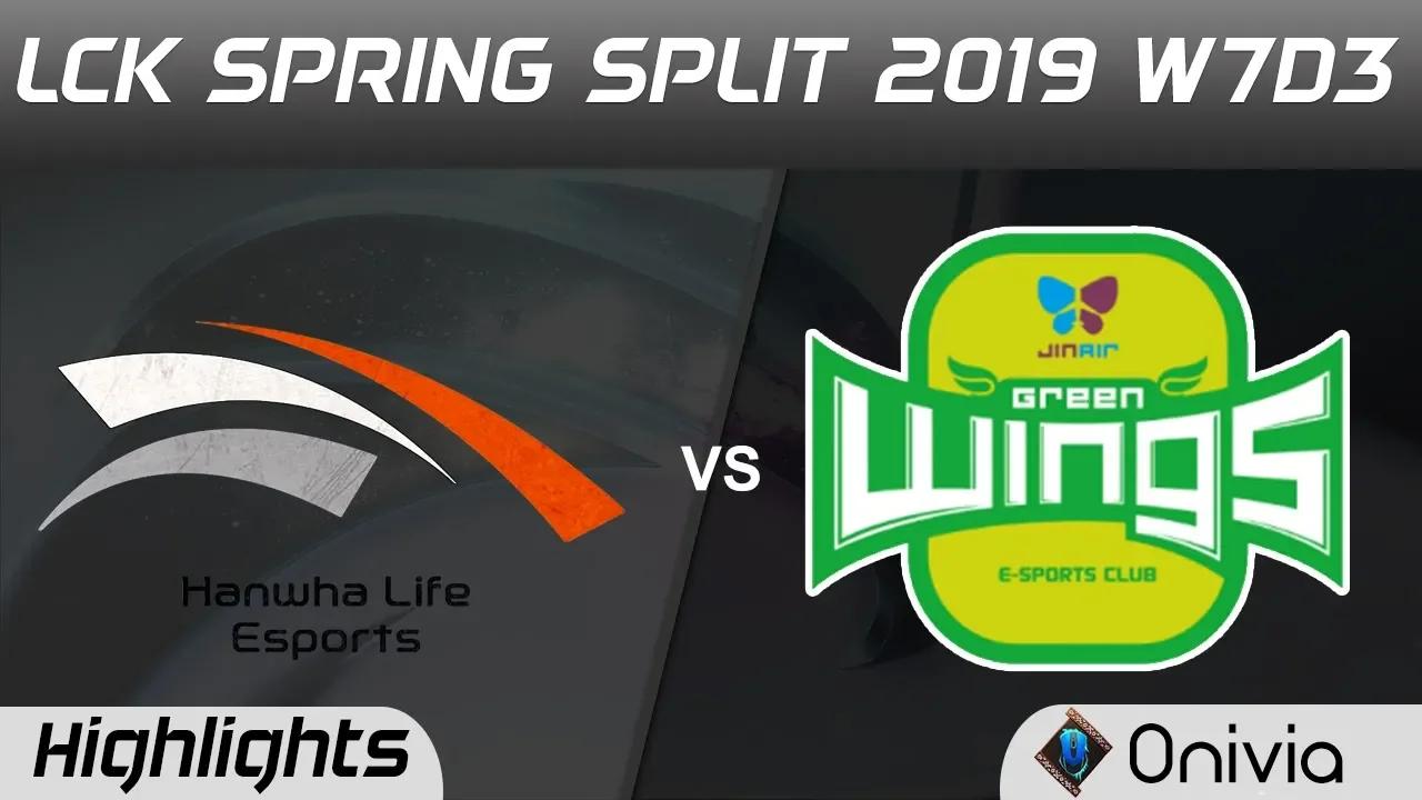 HLE vs JAG Highlights Game 1 LCK Spring 2019 W7D3 Hanwha Life Esports vs Jin Air Green Wings by Oniv thumbnail