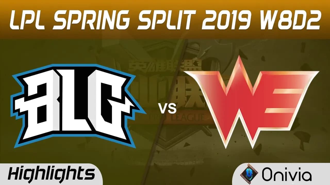 BLG vs WE Highlights Game 2 LPL Spring 2019 W8D2 Bilibili Gaming vs Team WE by Onivia thumbnail