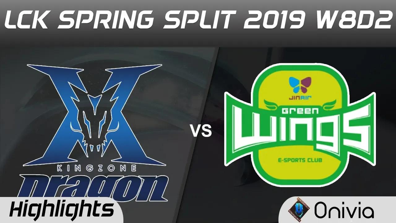 KZ vs JAG Highlights Game 1 LCK Spring 2019 W8D2 KingZone DragonX vs Jin Air GreenWings by Onivia thumbnail