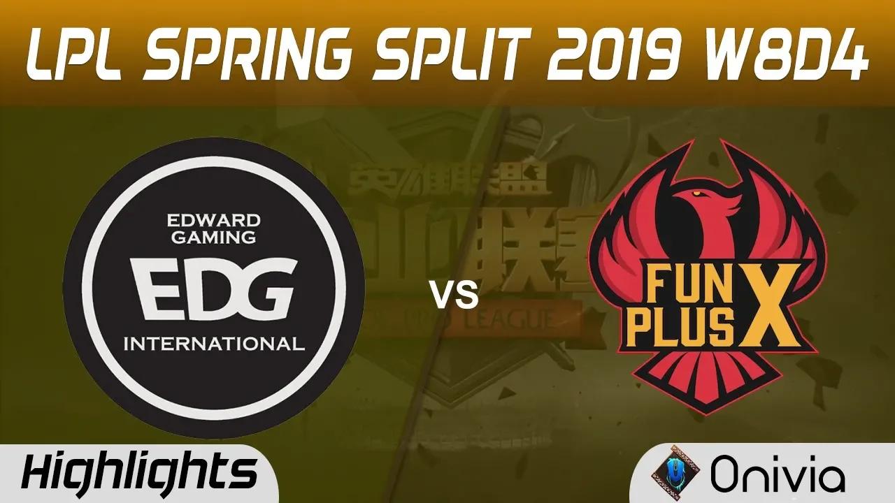 EDG vs FPX Highlights Game 1 LPL Spring 2019 W8D4 Edward Gaming vs FunPlus Phoenix by Onivia thumbnail