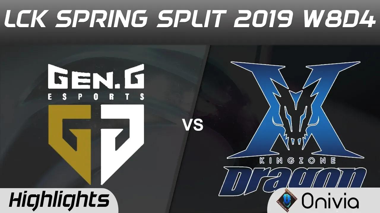 GEN vs KZ Highlights Game 2 LCK Spring 2019 W8D4 Gen G vs Kingzone DragonX LCK Highlights by Onivia thumbnail