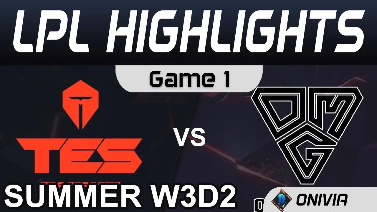 TES vs OMG Highlights Game 1 LPL Summer Season 2020 W3D2 Top Esports vs Oh My God by Onivia thumbnail