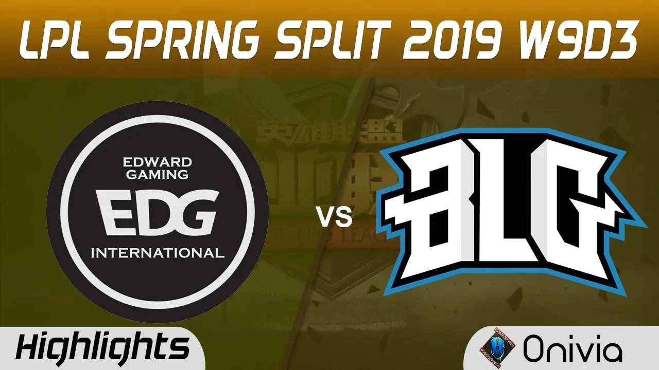 EDG vs BLG Highlights Game 1 LPL Spring 2019 W9D3 Edward Gaming vs Bilibili Gaming LPL Highlights by thumbnail