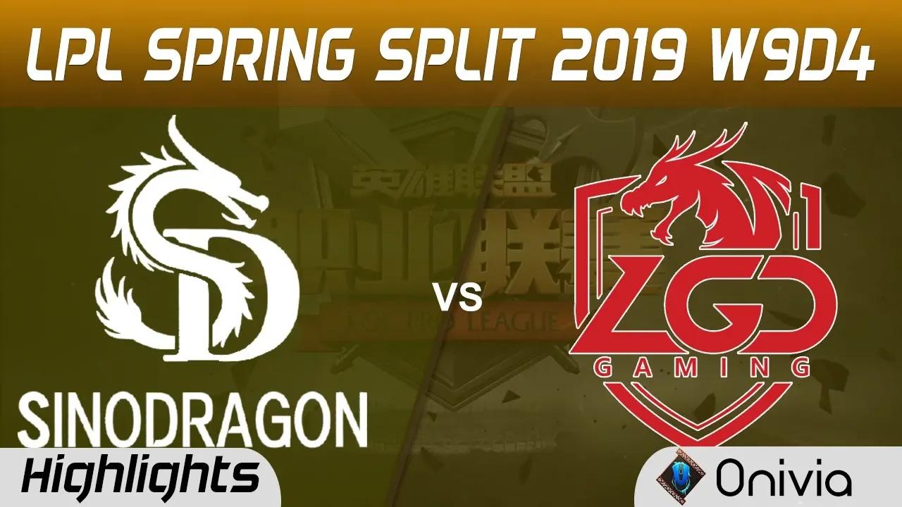 SDG vs LGG Highlights Game 1 LPL Spring 2019 W9D4 SinoDragon Gaming vs LGD Gaming LPL Highlights by thumbnail